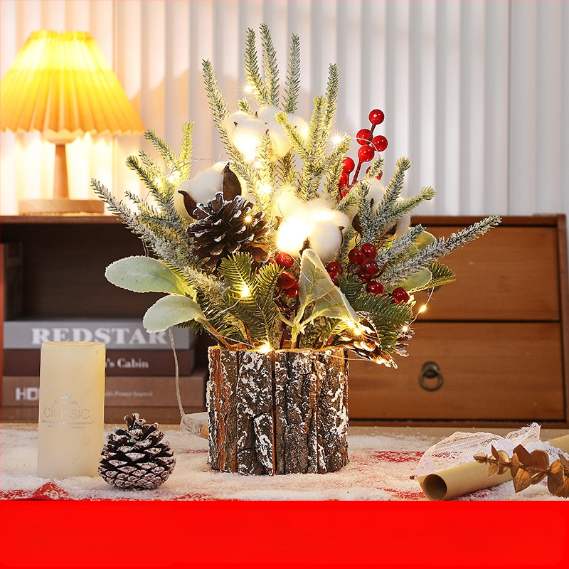 Διασυνοριακό Χριστουγεννιάτικο Διακοσμητικό Δέντρο Μικρό Χριστουγεννιάτικο Δέντρο για Επιφάνεια Εργασίας Διακόσμηση Χριστουγεννιάτικου Δέντρου Στολίδια Ανθοσυνθέσεις Διακόσμηση Χριστουγεννιάτικη Σύνθεση