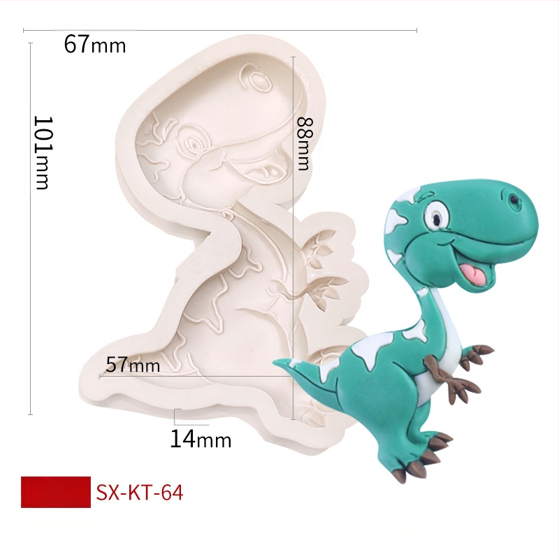Misong húsvéti dinoszaurusz szilikon forma barkács rajzfilm állatos flip cukorcsokoládé torta dekorációs malom