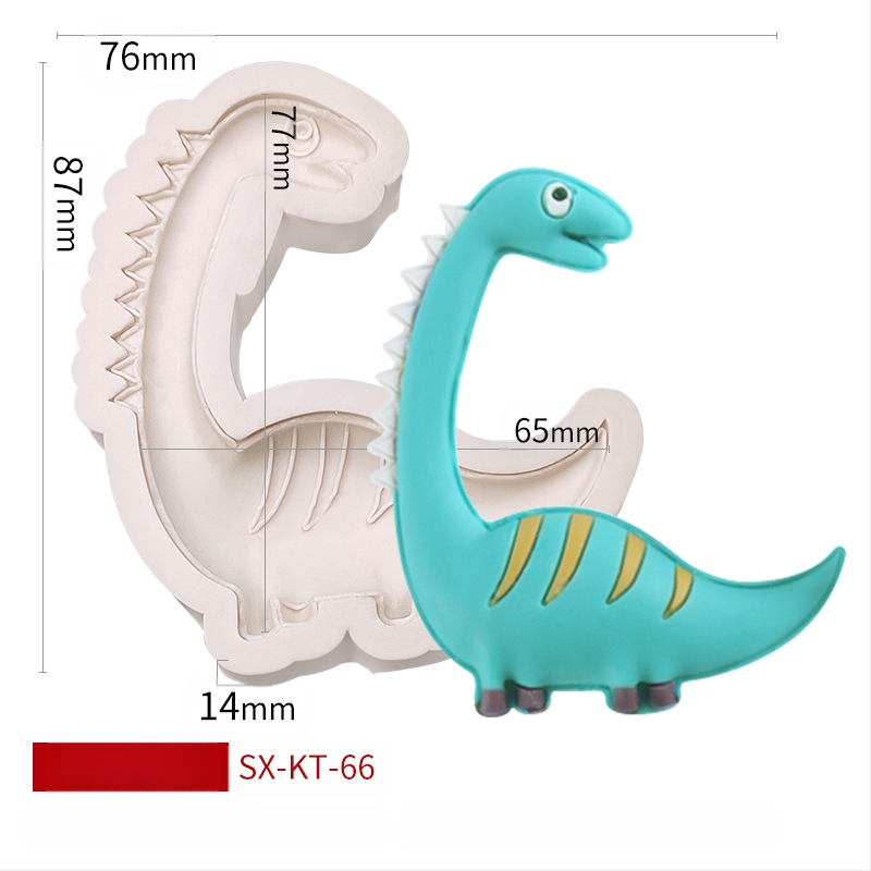 Misong húsvéti dinoszaurusz szilikon forma barkács rajzfilm állatos flip cukorcsokoládé torta dekorációs malom