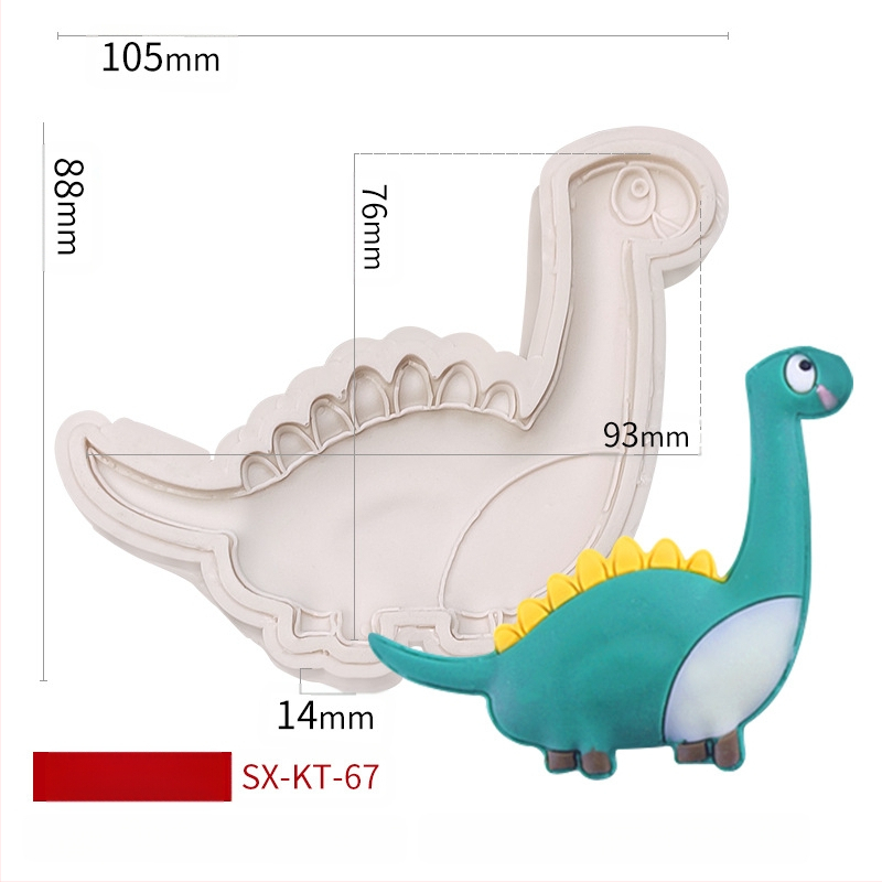Misong húsvéti dinoszaurusz szilikon forma barkács rajzfilm állatos flip cukorcsokoládé torta dekorációs malom