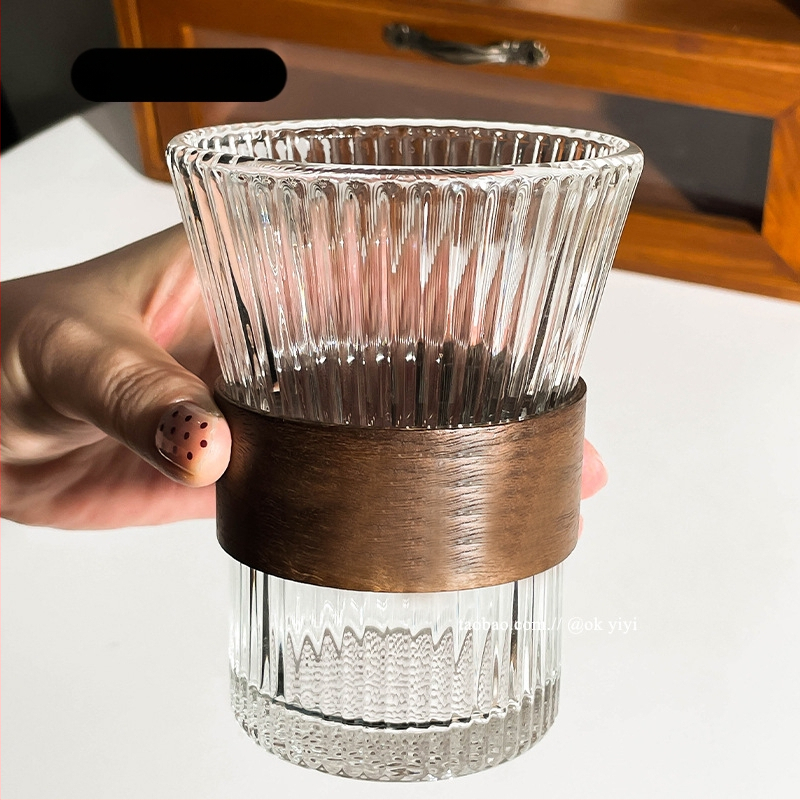 Rippuv kõrvakohvi tass, jääkülm Ameerika latte tass, läbipaistev majapidamisklaasist veetass, põletusvastane teetass, hea välimus