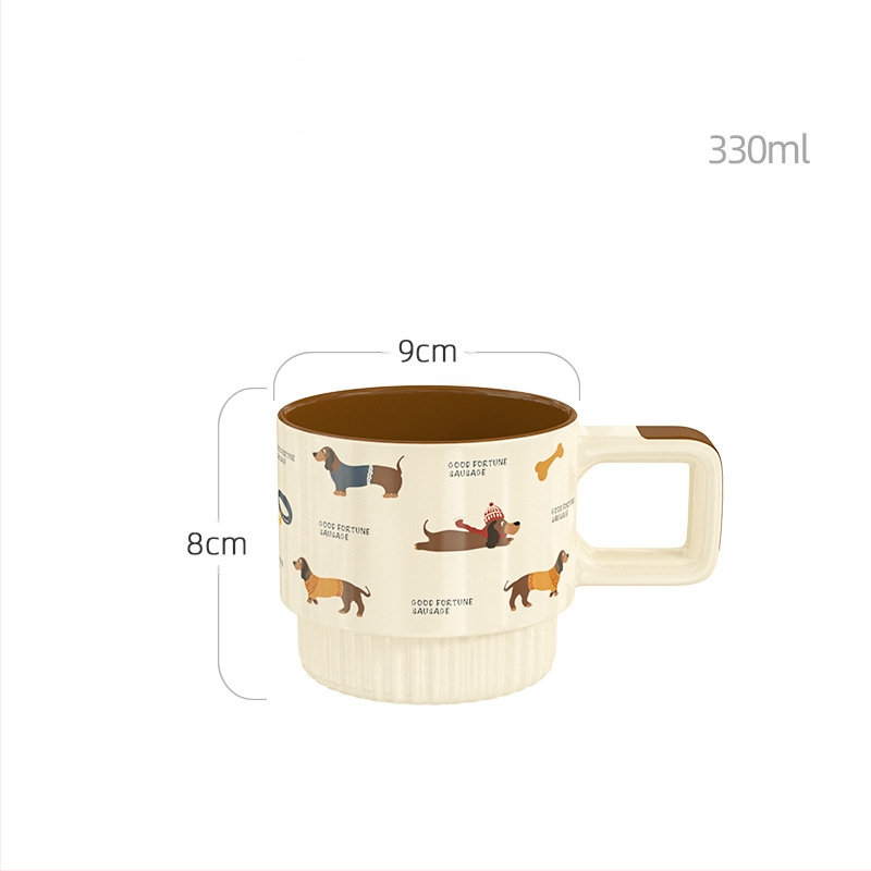 Mori Office`i keraamilised lauanõud, kruus, kõrge väärtusega kuumakindel paarile mõeldud majapidamishommikusöögi tass, lilleteekruus, piimakruus