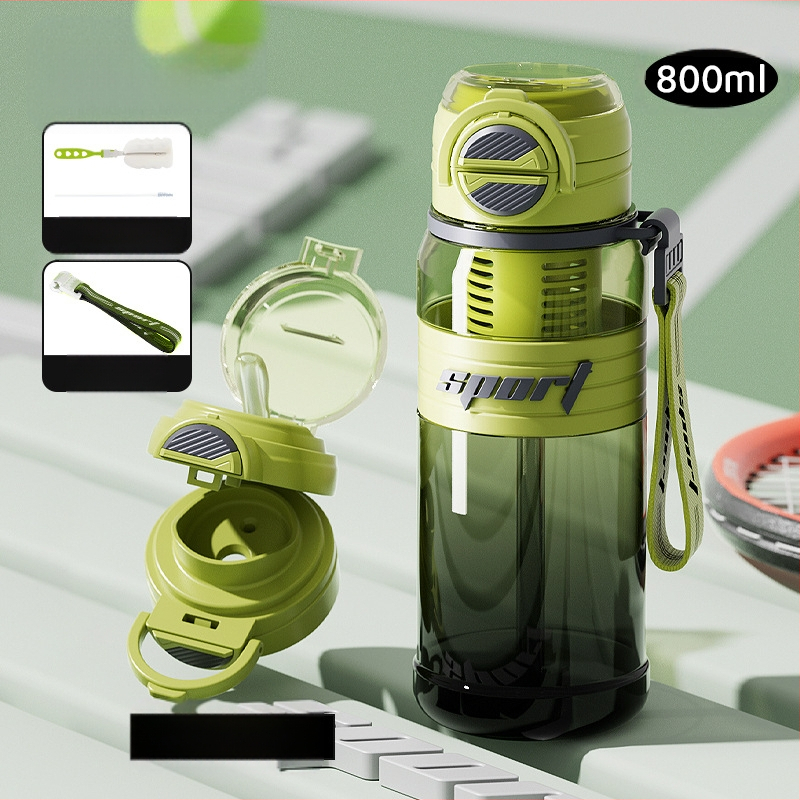 2025. gada lielas ietilpības fitnesa sporta ūdens krūze, liela, lielas ietilpības plastmasas salmu krūze, āra ceļojumu plastmasas krūze, pielāgota