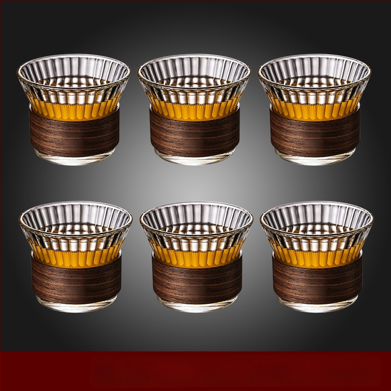 Borosilikaatklaasist pott piaoyi tass kõrge temperatuurikindel teekann tee eraldamine puidust käepide lilleline teekann majapidamises tee valmistamise teekomplekt