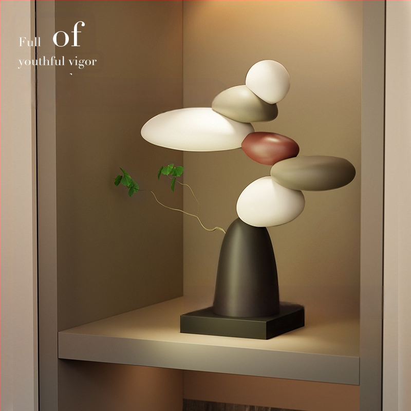 [Lemon Home] Művészeti nappali TV szekrény Padló Nagy díszek Világos Luxus Ideje futni Haladó művészet