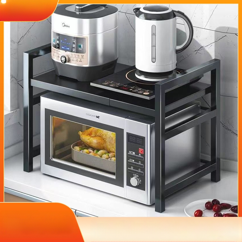 Virtuves plauktu veikala vadītājs iesaka ievelkamu sabiezinātu sabiezinātu virtuves galda rīsu plīts tējkannu mikroviļņu krāsns plauktu