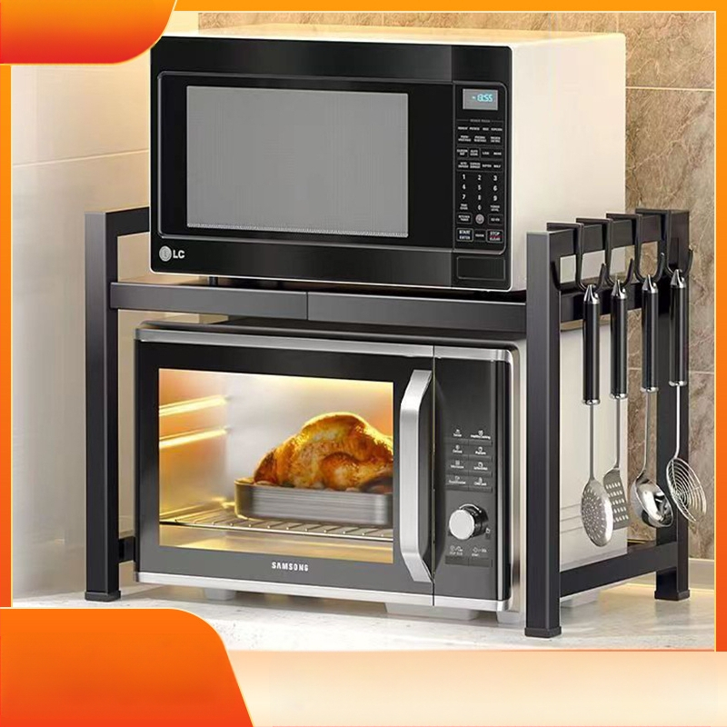 Virtuves plauktu veikala vadītājs iesaka ievelkamu sabiezinātu sabiezinātu virtuves galda rīsu plīts tējkannu mikroviļņu krāsns plauktu