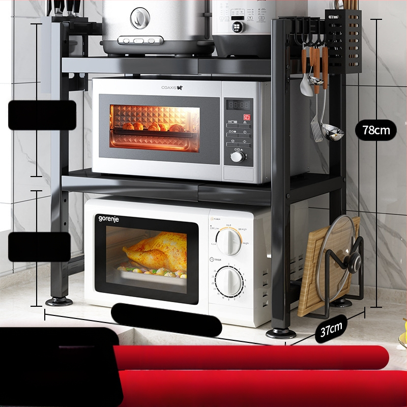 Virtuves plauktu veikala vadītājs iesaka ievelkamu sabiezinātu sabiezinātu virtuves galda rīsu plīts tējkannu mikroviļņu krāsns plauktu