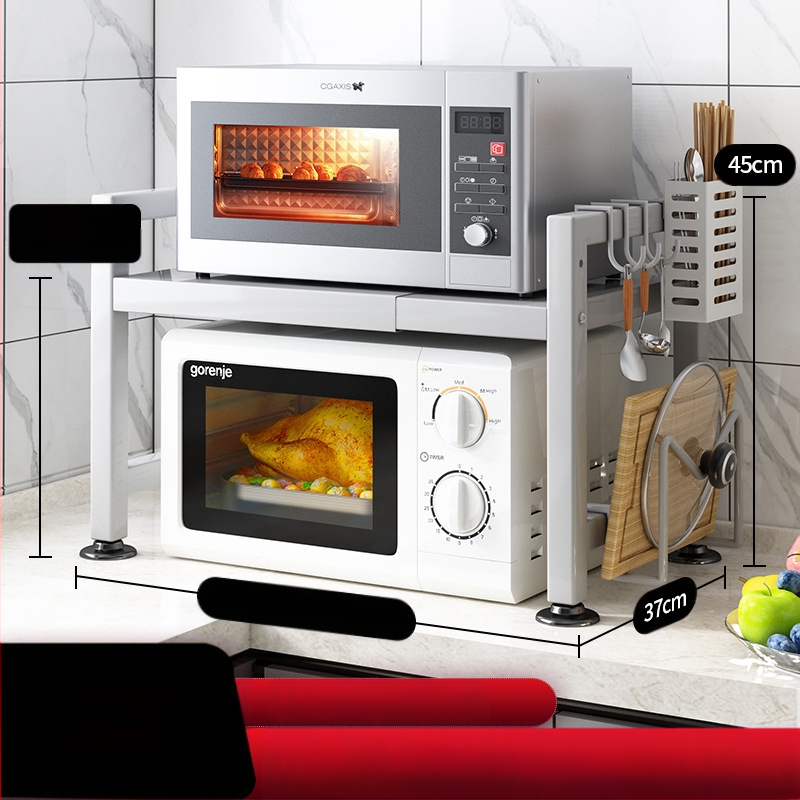 Virtuves plauktu veikala vadītājs iesaka ievelkamu sabiezinātu sabiezinātu virtuves galda rīsu plīts tējkannu mikroviļņu krāsns plauktu