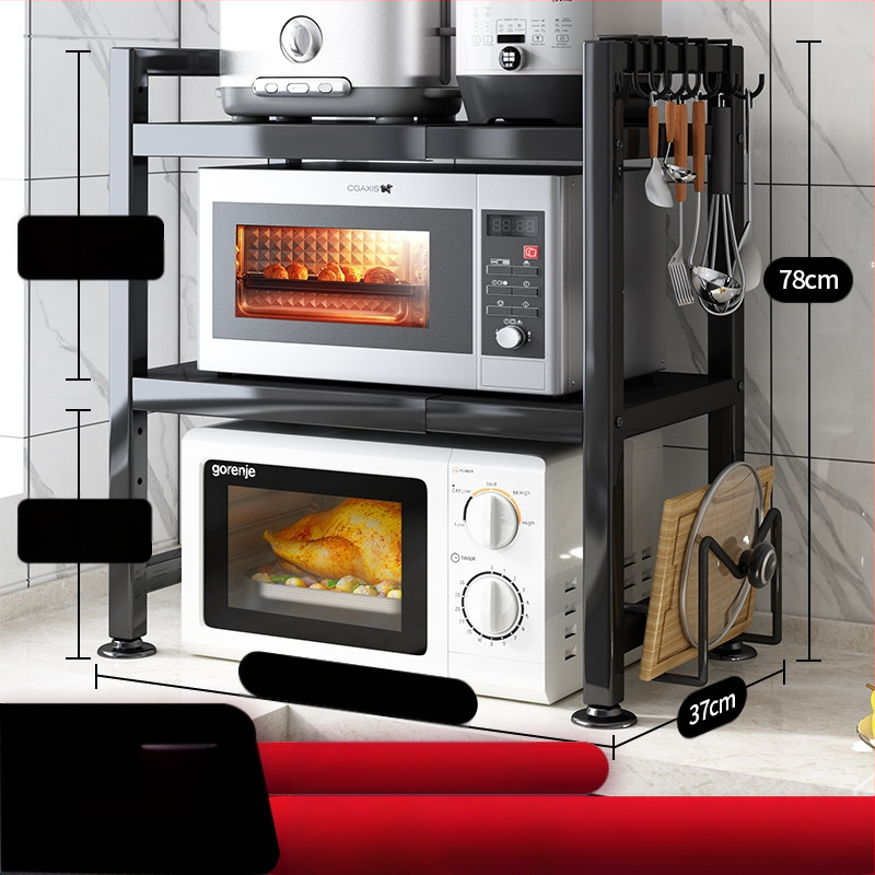 Virtuves plauktu veikala vadītājs iesaka ievelkamu sabiezinātu sabiezinātu virtuves galda rīsu plīts tējkannu mikroviļņu krāsns plauktu