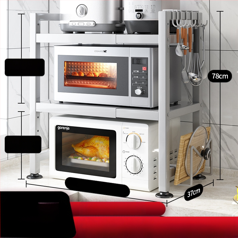 Virtuves plauktu veikala vadītājs iesaka ievelkamu sabiezinātu sabiezinātu virtuves galda rīsu plīts tējkannu mikroviļņu krāsns plauktu