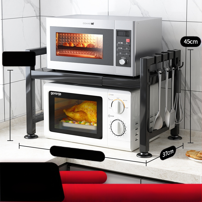 Virtuves plauktu veikala vadītājs iesaka ievelkamu sabiezinātu sabiezinātu virtuves galda rīsu plīts tējkannu mikroviļņu krāsns plauktu