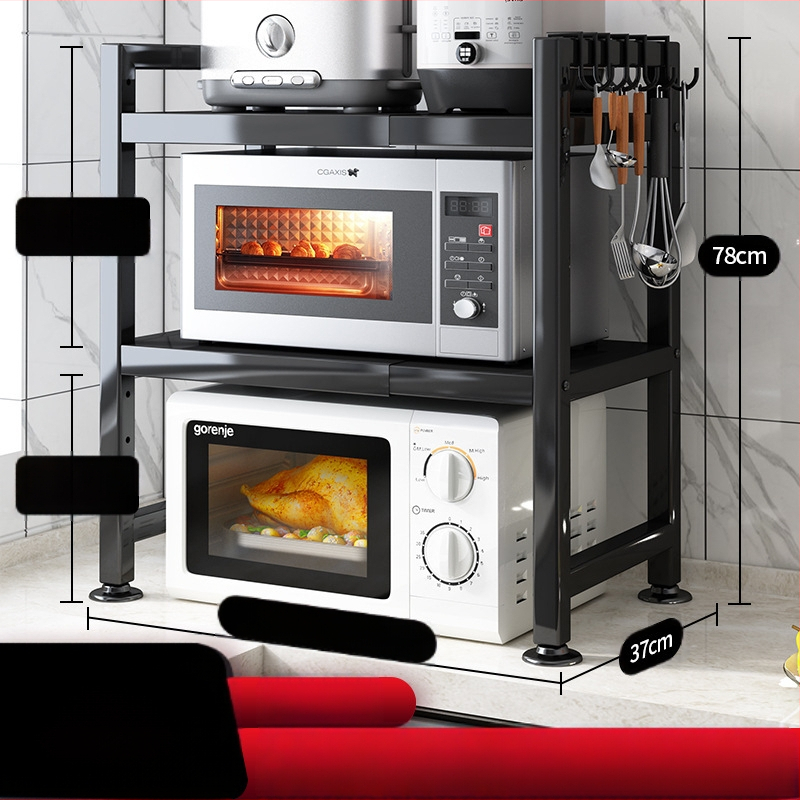 Virtuves plauktu veikala vadītājs iesaka ievelkamu sabiezinātu sabiezinātu virtuves galda rīsu plīts tējkannu mikroviļņu krāsns plauktu