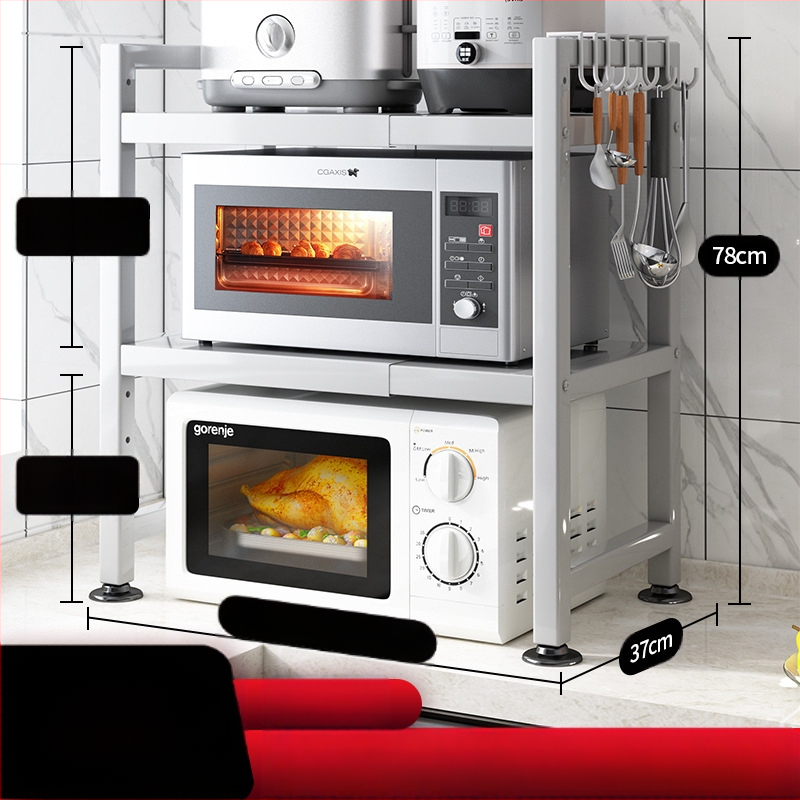 Virtuves plauktu veikala vadītājs iesaka ievelkamu sabiezinātu sabiezinātu virtuves galda rīsu plīts tējkannu mikroviļņu krāsns plauktu