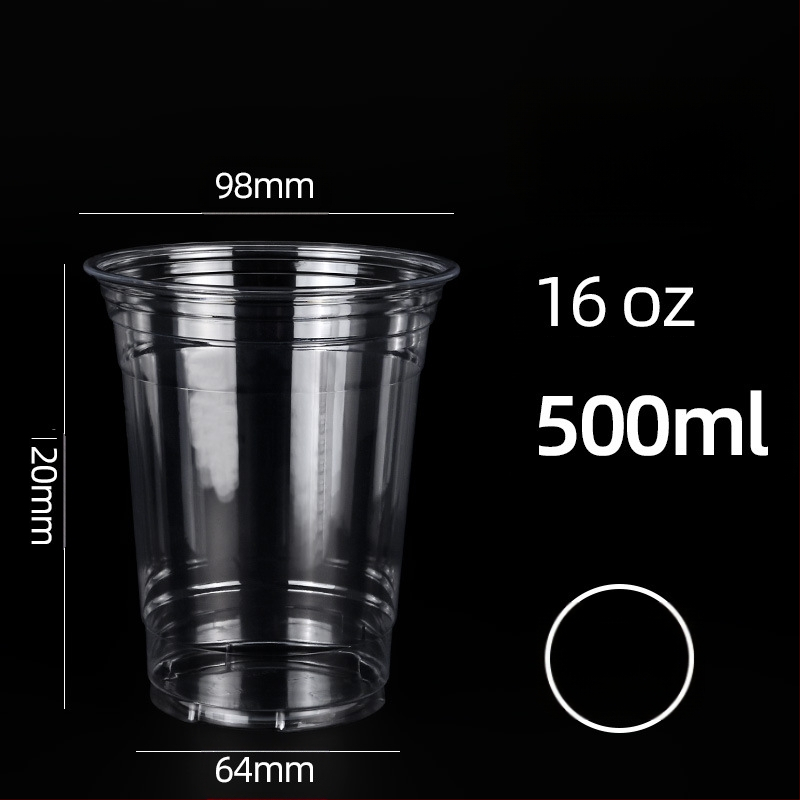 [Pritaikyta] 98 kalibro vienkartiniai kavos puodeliai, šalto gėrimo puodeliai, didelio skaidrumo, naminių gyvūnėlių gėrimų puodeliai, nepralaidūs išsinešimui.