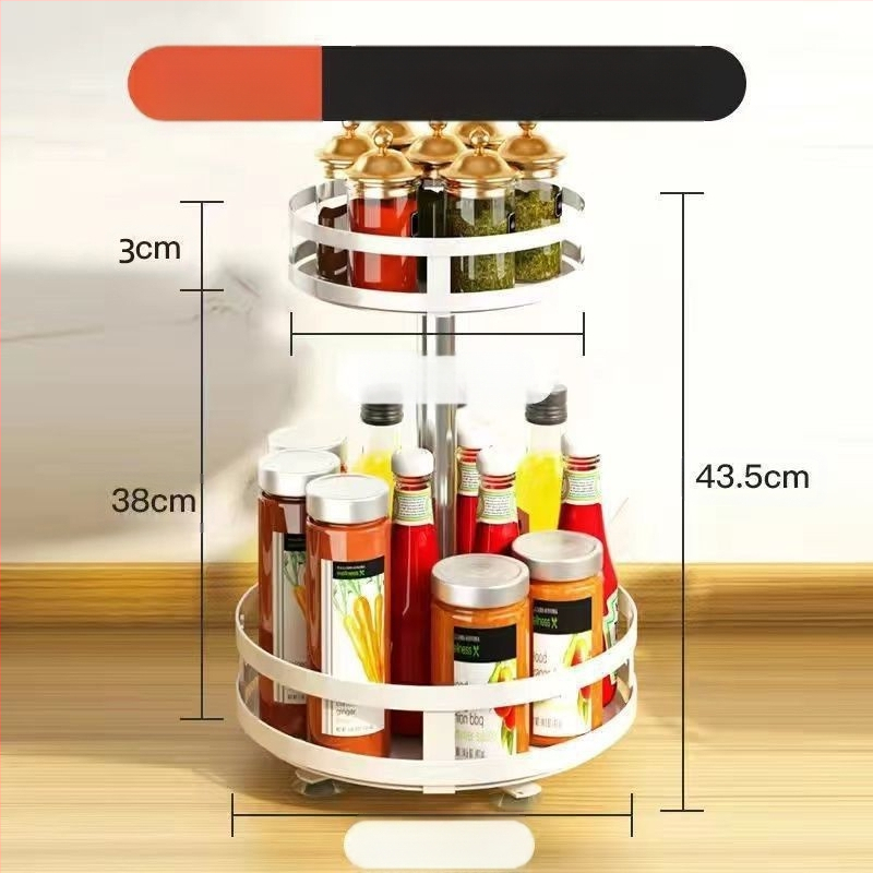 Virtuvės pasukamas prieskonių laikymo stovas, stalviršio kampinis pagardų aliejus, druskos padažas, acto butelis, stiklainis, daugiasluoksnis laikymo stovas