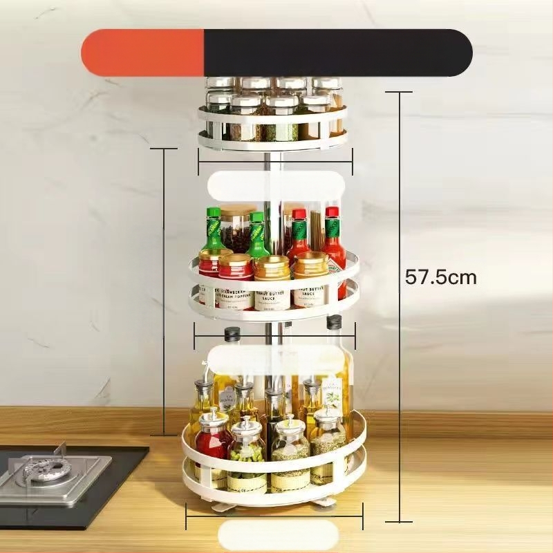 Virtuvės pasukamas prieskonių laikymo stovas, stalviršio kampinis pagardų aliejus, druskos padažas, acto butelis, stiklainis, daugiasluoksnis laikymo stovas