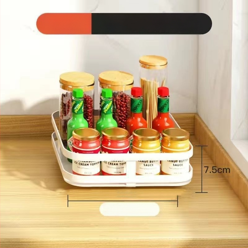 Virtuvės pasukamas prieskonių laikymo stovas, stalviršio kampinis pagardų aliejus, druskos padažas, acto butelis, stiklainis, daugiasluoksnis laikymo stovas