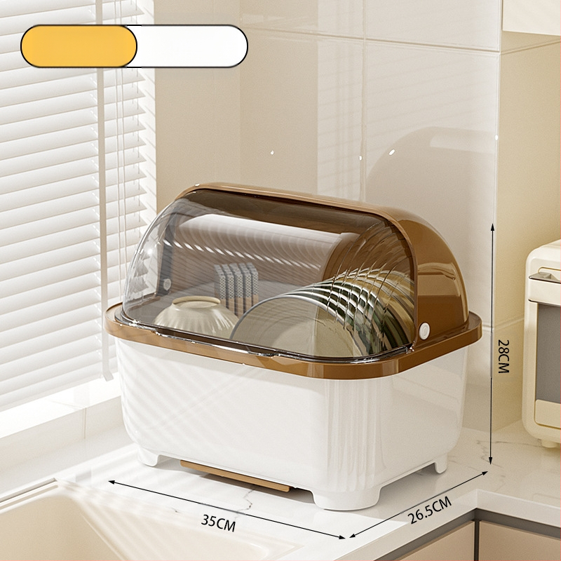 Átlátszó tál- és evőpálcika-tároló doboz fedéllel, csepegtetőtartó tálakhoz és tányérokhoz, konyhai edénytároló állvány, szekrény