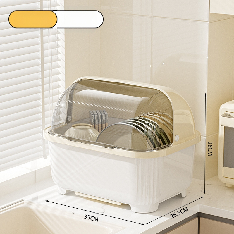 Átlátszó tál- és evőpálcika-tároló doboz fedéllel, csepegtetőtartó tálakhoz és tányérokhoz, konyhai edénytároló állvány, szekrény