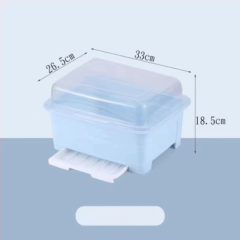 Átlátszó tál- és evőpálcika-tároló doboz fedéllel, csepegtetőtartó tálakhoz és tányérokhoz, konyhai edénytároló állvány, szekrény