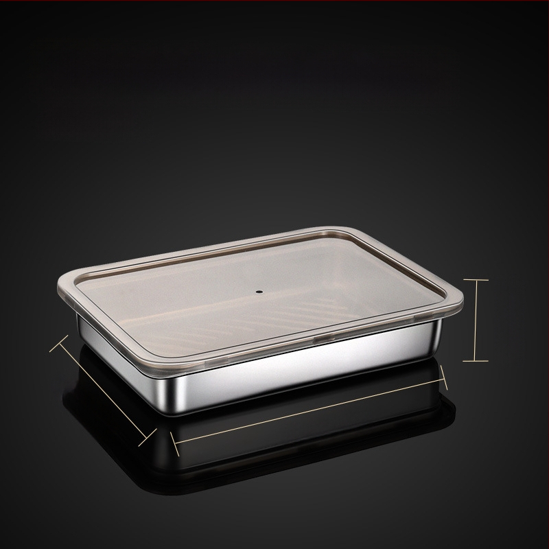 2023 Nova kutija za smrznute knedle od nehrđajućeg čelika 304, kućanski hladnjak, brzo smrznuta kutija za pohranu wonton pladanj