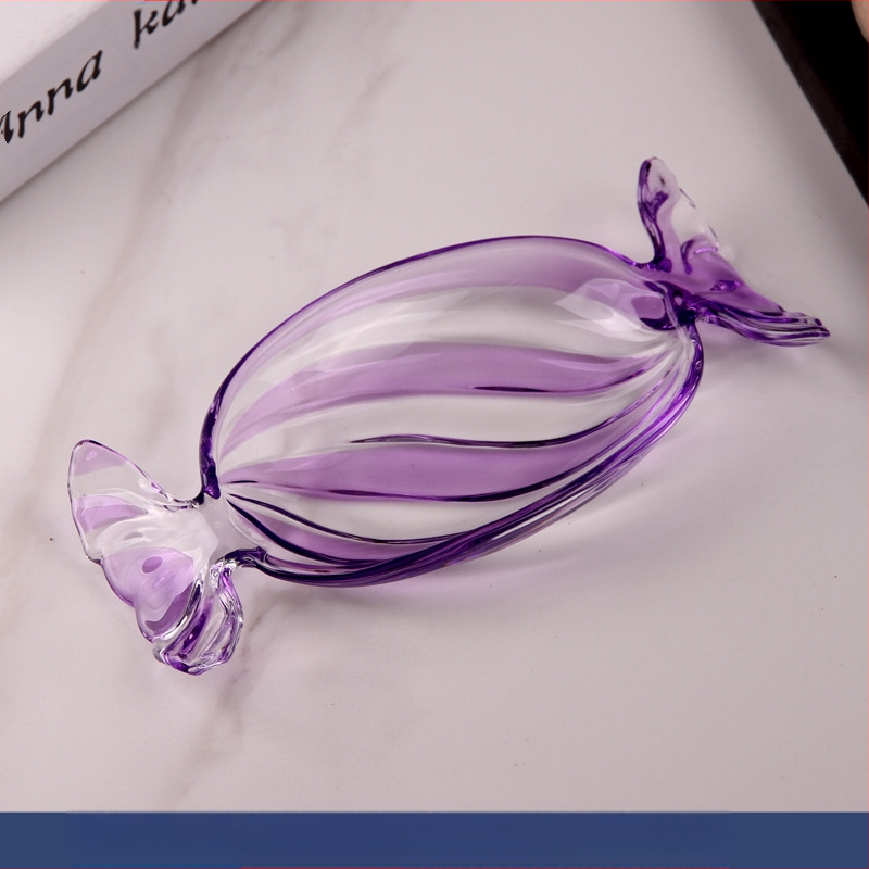 Spalvota stiklinė vaisių lėkštė Kūrybinga saldainių formos išdavimo lėkštė Saldainių lėkštė Namų apyvokos kambario džiovintų vaisių lėkštė Maisto lėkštė Vaisių lėkštė