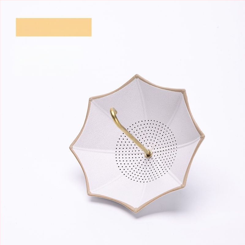 Kūrybingas mėlynas ir gėlėtas skėtis su arbatos nuotėkiu arbatos filtras keraminis arbatos filtras arbatos ceremonijos aksesuarai arbatos staliukas arbatos stalo dekoracijos papuošalai