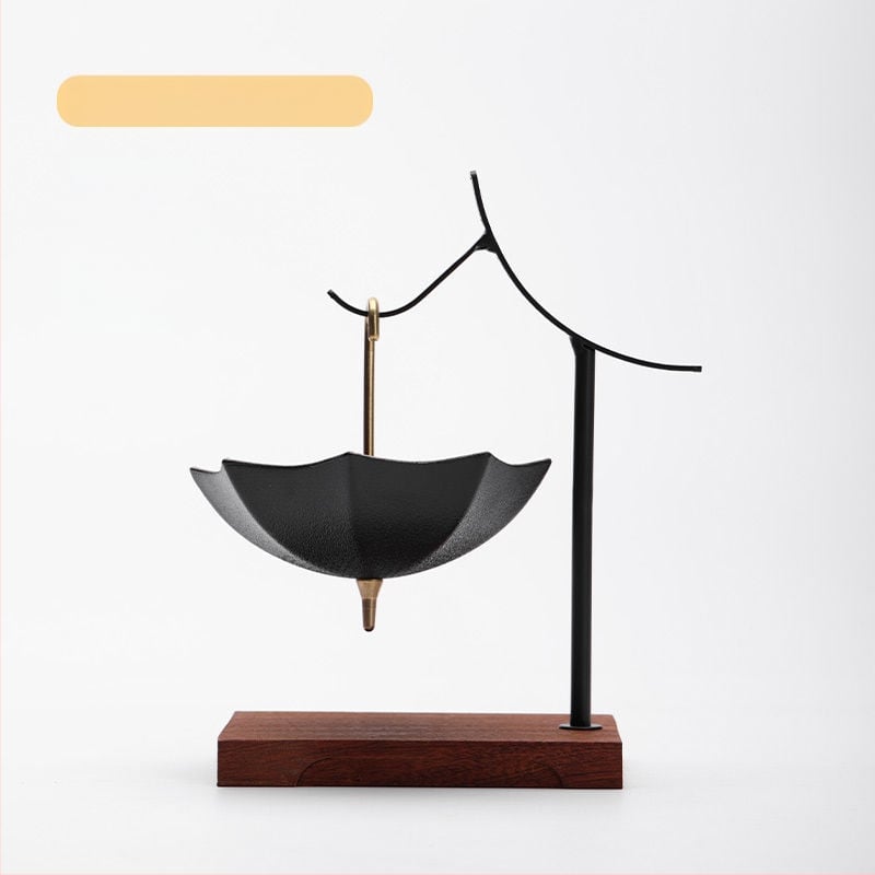 Kūrybingas mėlynas ir gėlėtas skėtis su arbatos nuotėkiu arbatos filtras keraminis arbatos filtras arbatos ceremonijos aksesuarai arbatos staliukas arbatos stalo dekoracijos papuošalai