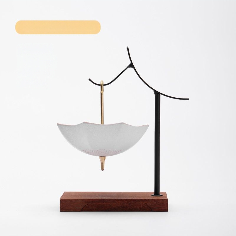 Kūrybingas mėlynas ir gėlėtas skėtis su arbatos nuotėkiu arbatos filtras keraminis arbatos filtras arbatos ceremonijos aksesuarai arbatos staliukas arbatos stalo dekoracijos papuošalai