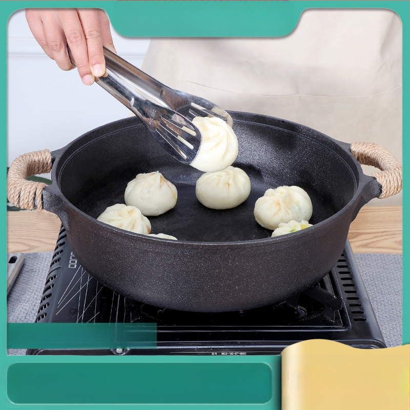 Malmist pann, majapidamises kasutatav pannkoogipann, toores praekott, pann, multifunktsionaalne praepann, toores malmist hautisepann, katmata mittenakkuva pann