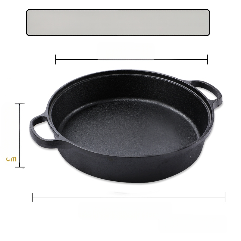 Malmist pann, majapidamises kasutatav pannkoogipann, toores praekott, pann, multifunktsionaalne praepann, toores malmist hautisepann, katmata mittenakkuva pann