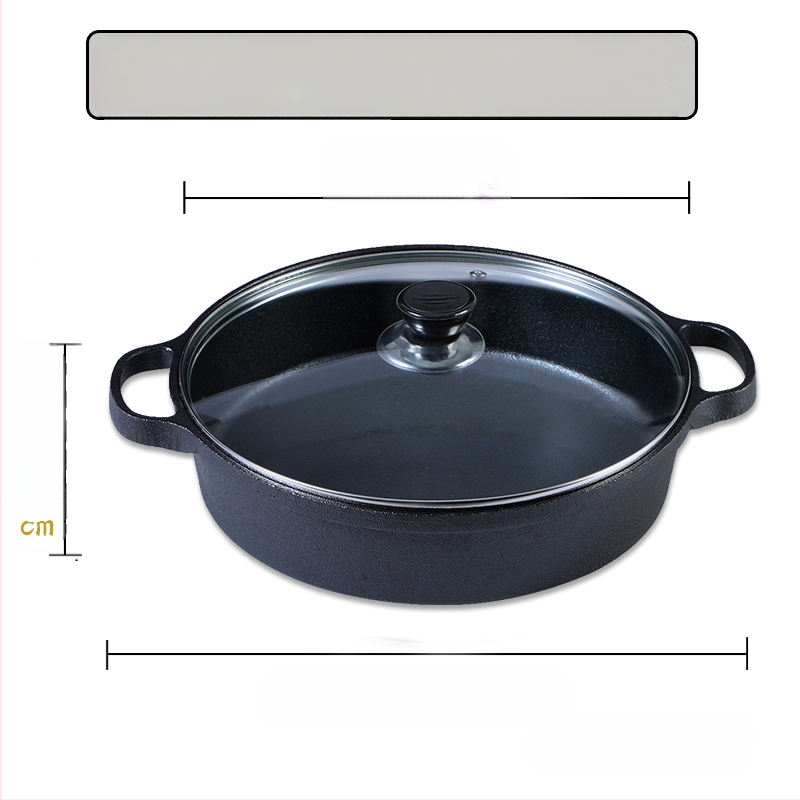 Malmist pann, majapidamises kasutatav pannkoogipann, toores praekott, pann, multifunktsionaalne praepann, toores malmist hautisepann, katmata mittenakkuva pann