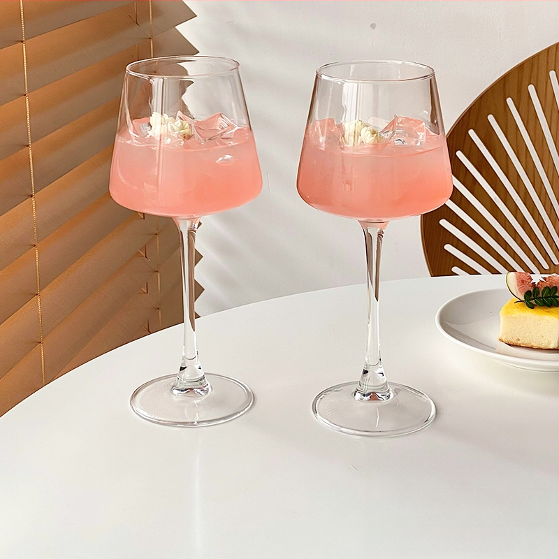 Ins Style Retro üvegpohár Bár koktélpohár Martini pohár Gyümölcsboros pohár Különleges pohár Borospohár