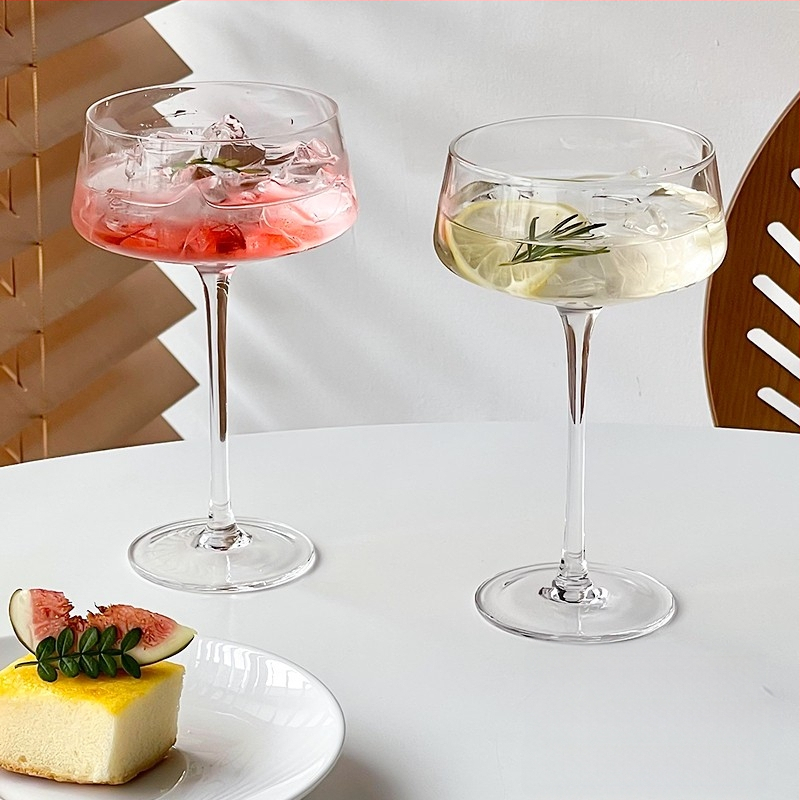 Ins Style Retro üvegpohár Bár koktélpohár Martini pohár Gyümölcsboros pohár Különleges pohár Borospohár