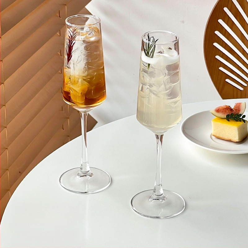 Ins Style Retro üvegpohár Bár koktélpohár Martini pohár Gyümölcsboros pohár Különleges pohár Borospohár