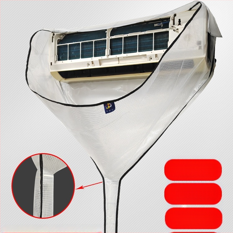 Légkondicionáló tisztító fedél fali egységekhez, Professzionális légkondicionáló tisztító vízgyűjtő zsák, Beltéri egység tisztító eszközkészlet 1-3 LE-s készülékekhez, Vízgyűjtő tölcsér