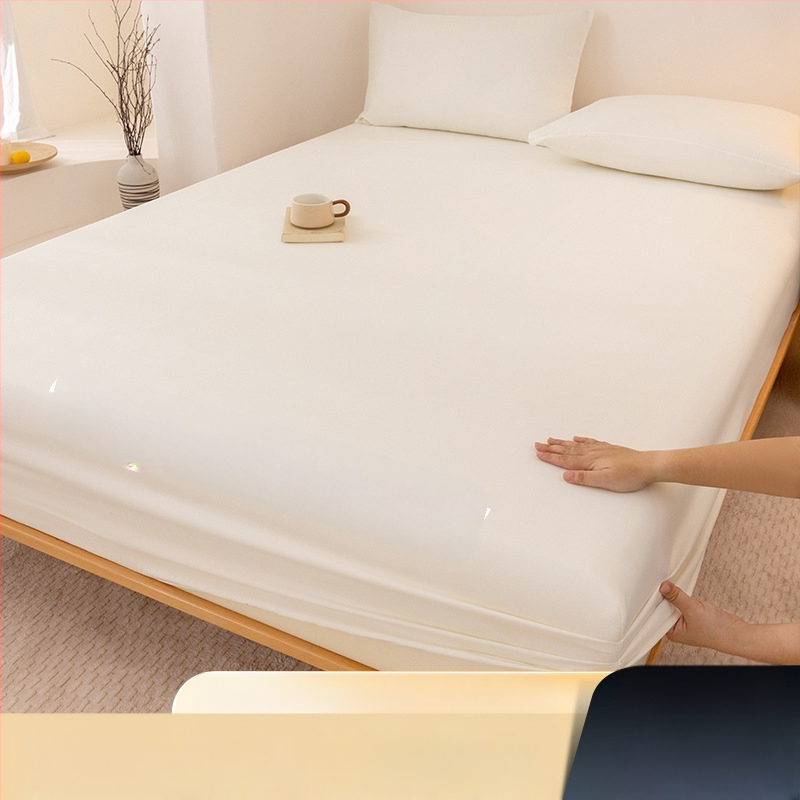 A klasės skalbtos medvilnės šlifavimo vientisos spalvos lovos užtiesalas, buitinis „viskas viename“ lovos užtiesalo, pagalvės užvalkalo, čiužinio užvalkalo, dulkių užvalkalo, trijų dalių komplektas