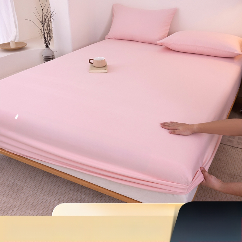 A klasės skalbtos medvilnės šlifavimo vientisos spalvos lovos užtiesalas, buitinis „viskas viename“ lovos užtiesalo, pagalvės užvalkalo, čiužinio užvalkalo, dulkių užvalkalo, trijų dalių komplektas