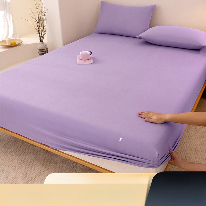 A klasės skalbtos medvilnės šlifavimo vientisos spalvos lovos užtiesalas, buitinis „viskas viename“ lovos užtiesalo, pagalvės užvalkalo, čiužinio užvalkalo, dulkių užvalkalo, trijų dalių komplektas