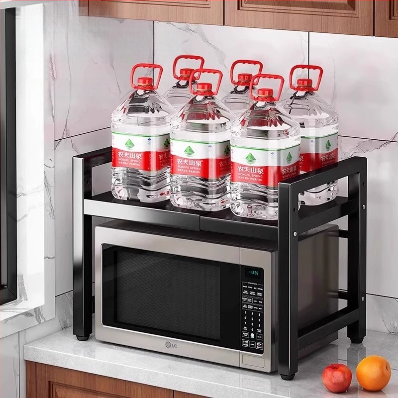 Virtuvės mikrobangų krosnelės lentynėlė, daugiasluoksnė, daugiafunkcinė orkaitės stalviršio lentynėlė, buitinė dvisluoksnė teleskopinė lentynėlė