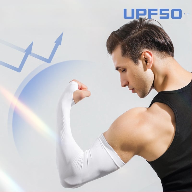 Päikesekaitse varrukad meestele, pluss-suuruses lahtised käsivarrekaitsmed, pluss paksud ja suurendatud jääsiidist varrukad, päikesekaitse, UV-kaitsega käsivars