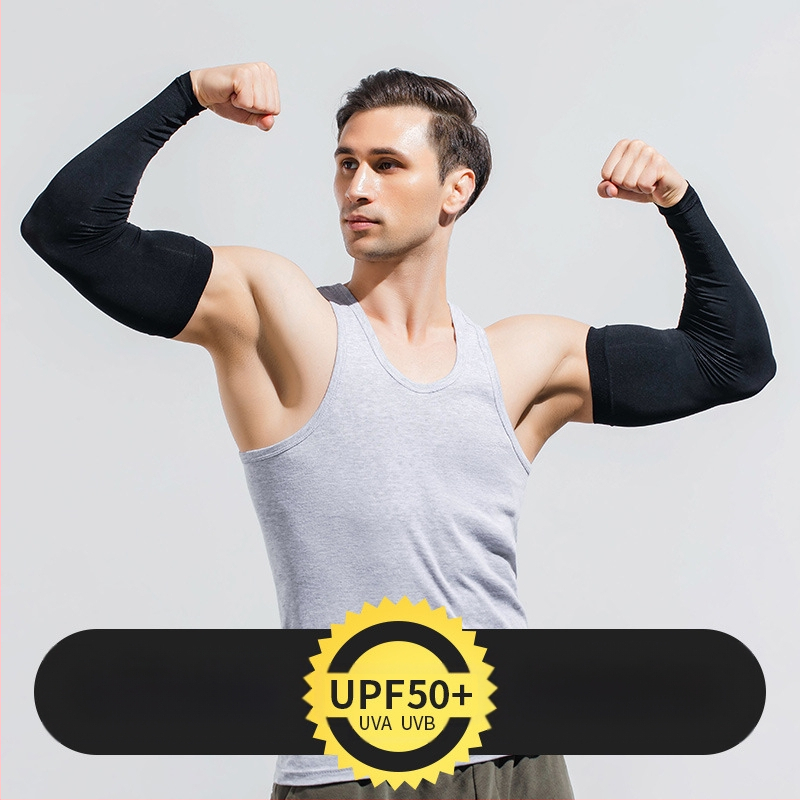 Päikesekaitse varrukad meestele, pluss-suuruses lahtised käsivarrekaitsmed, pluss paksud ja suurendatud jääsiidist varrukad, päikesekaitse, UV-kaitsega käsivars