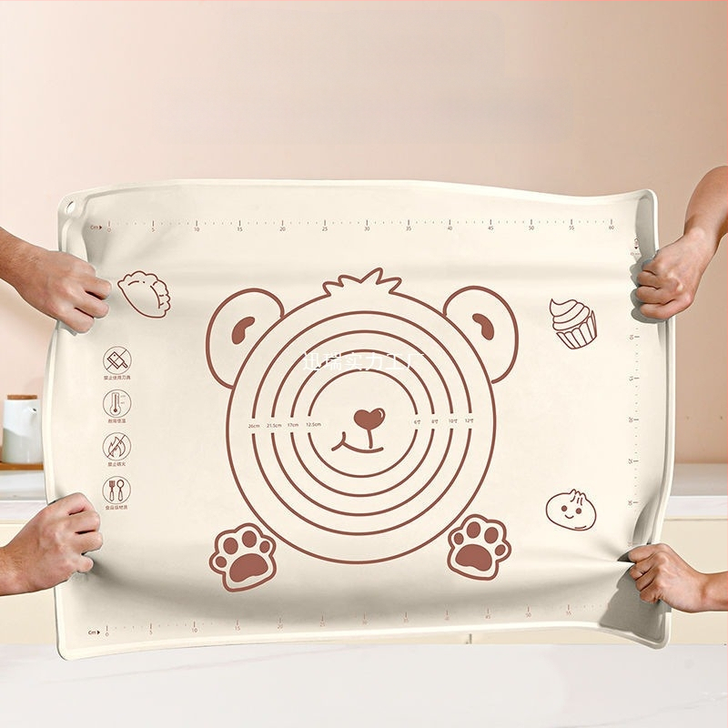 Maistinio silikono kilimėlio plokštė, sutirštintas minkymo kilimėlis, didelis tešlos kilimėlis, pjaustymo lenta, didmeninė prekyba, neslystantis kepimo kilimėlis