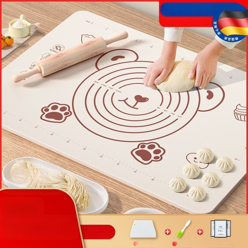 Maistinio silikono kilimėlio plokštė, sutirštintas minkymo kilimėlis, didelis tešlos kilimėlis, pjaustymo lenta, didmeninė prekyba, neslystantis kepimo kilimėlis