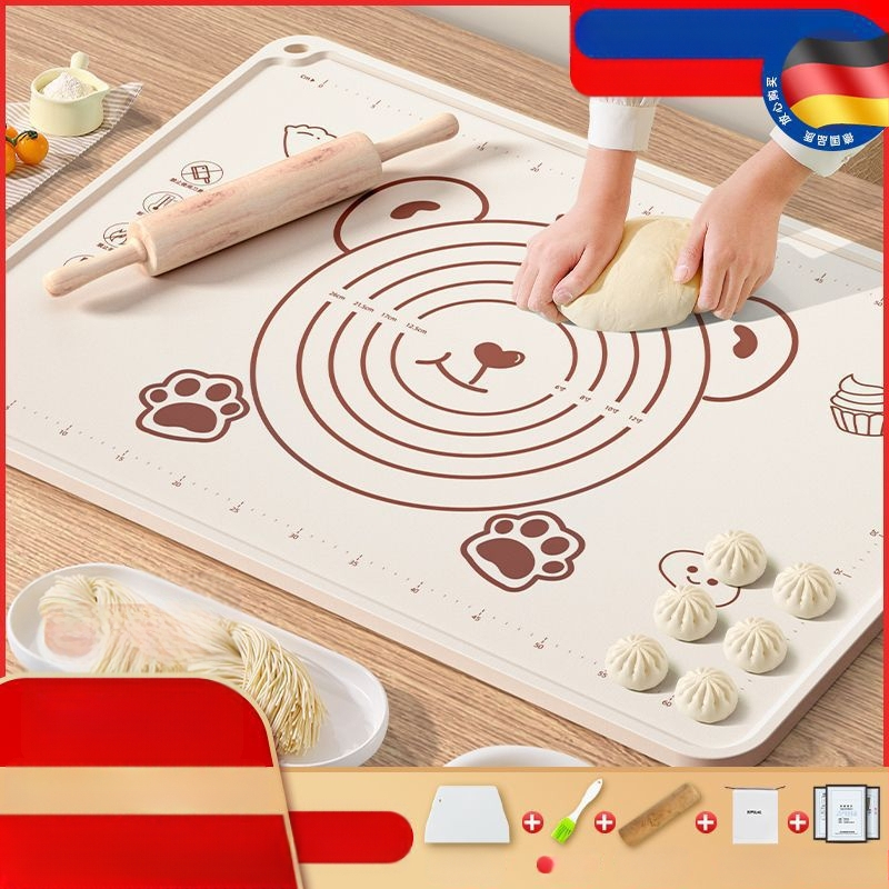 Maistinio silikono kilimėlio plokštė, sutirštintas minkymo kilimėlis, didelis tešlos kilimėlis, pjaustymo lenta, didmeninė prekyba, neslystantis kepimo kilimėlis