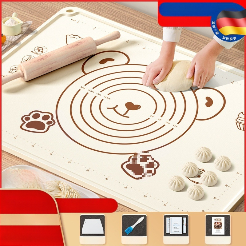 Maistinio silikono kilimėlio plokštė, sutirštintas minkymo kilimėlis, didelis tešlos kilimėlis, pjaustymo lenta, didmeninė prekyba, neslystantis kepimo kilimėlis