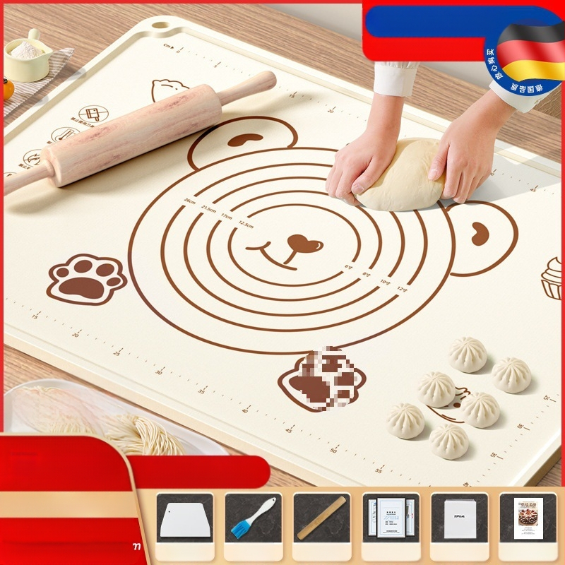 Maistinio silikono kilimėlio plokštė, sutirštintas minkymo kilimėlis, didelis tešlos kilimėlis, pjaustymo lenta, didmeninė prekyba, neslystantis kepimo kilimėlis