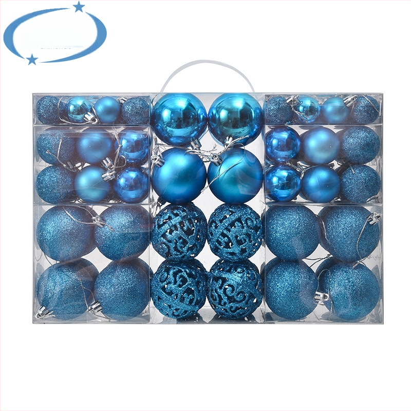 Kepti kalėdiniai kamuoliukai 100 vnt. Kalėdinių dekoracijų papuošalai 6 stiliai 6 spalvos plastikiniai kamuoliukai kalėdinių dovanų gamintojas aklųjų dėžutė