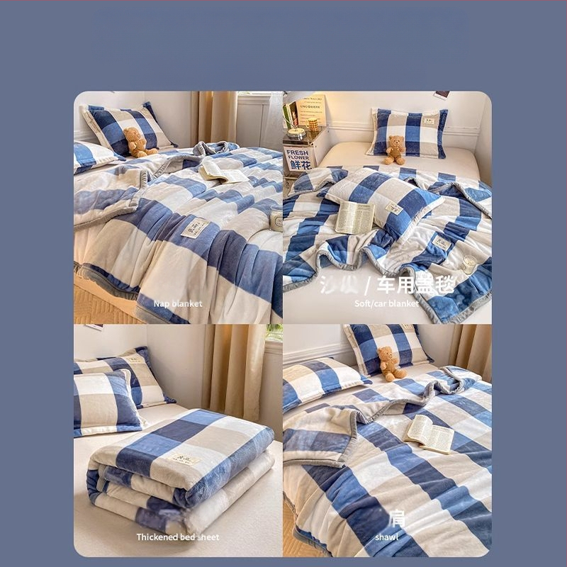 Talvine paksendatud kattetekk Kevad- ja sügisdiivanitekk Kontoritekstiil Korallfliisist piimfliisist tekk Uinakutekk